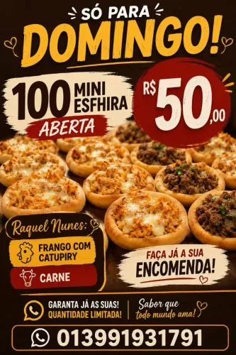 Salgados para sua festa e eventos, congelados 