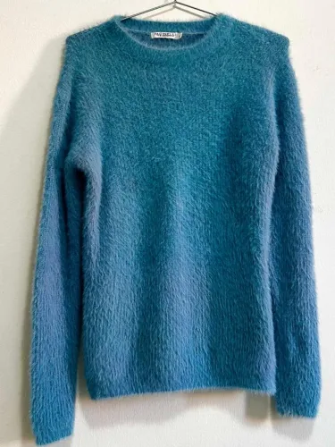 BLUSA DE LÃ AZUL TAMANHO G FACCINELI