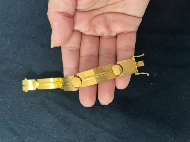 PULSEIRA BRACELETE BANHADO A OURO