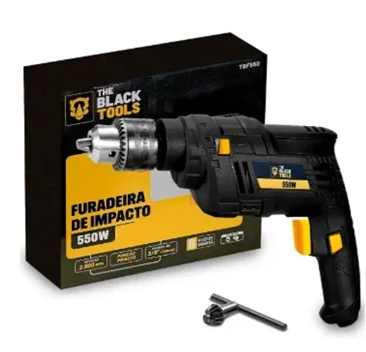 Furadeira De Impacto 3/8 Pol 550w Profissional Cor Preto