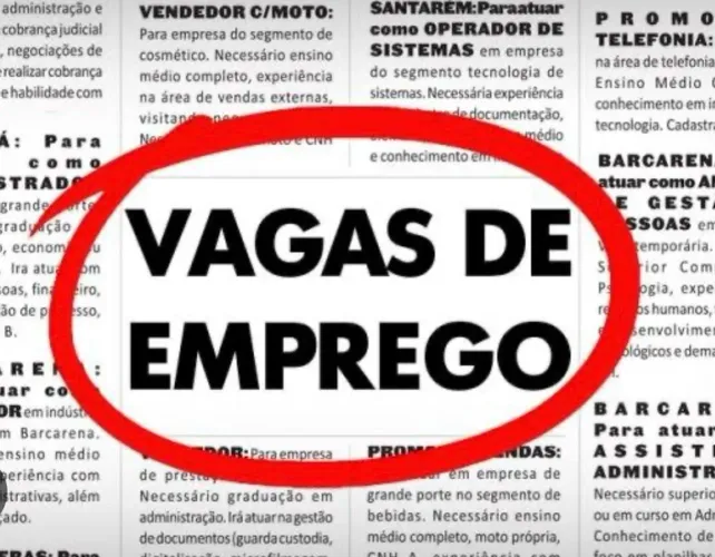 Vaga de emprego(sexo feminino)