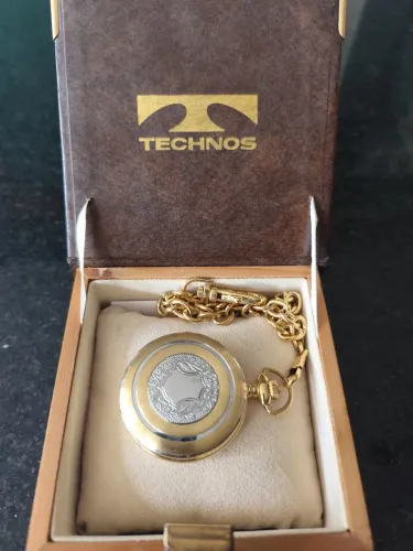 Relógio de bolso technos (novo, nunca foi usado)