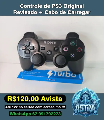 Controle de PS3 Original Revisado com Garantia Loja Astra Games !!!