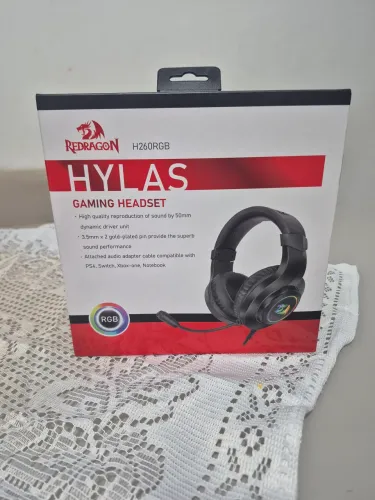 Headset Gamer Redragon Hylas H260RGB - Preto