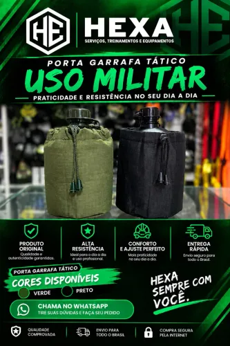 PORTA GARRAFA TÁTICO ? USO MILITAR