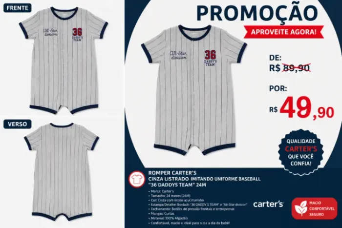 Romper CARTER'S 24m masculino
