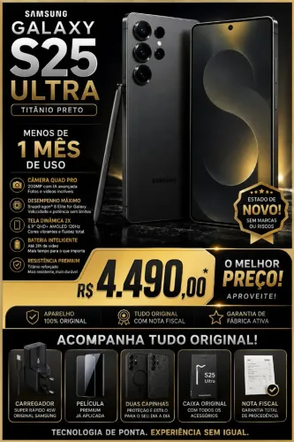 Samsung Galaxy S25 Ultra - Titânio Preto