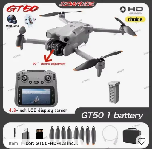 Drone GT50 Semi-Novo (1 Mês de Uso) com Controle com Tela Integrada