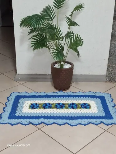 Tapete floral azul 