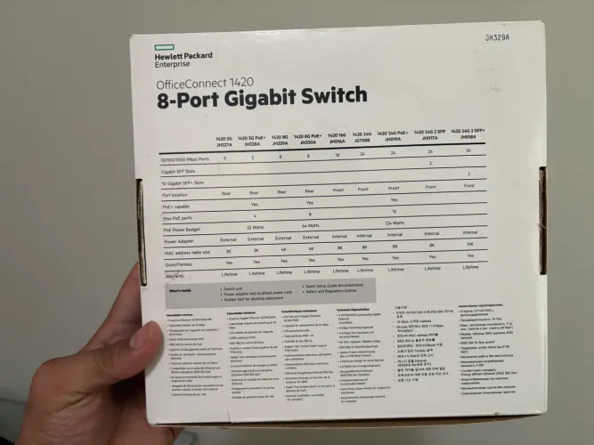 Switch HPE OfficeConnect 1420 8 Portas Gigabit (JH329A)