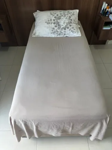 Cama Box Solteiro Completa Com Base E Colchão