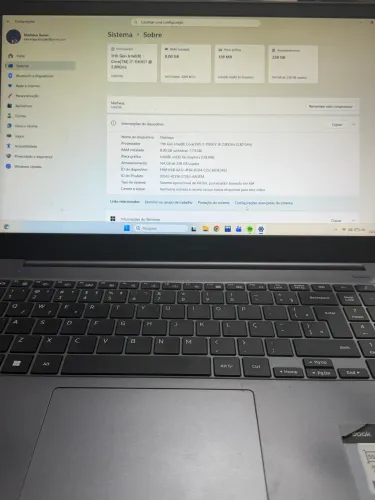 Notebook Samsung Book i7 11ª Geração | 8GB RAM | SSD 256GB