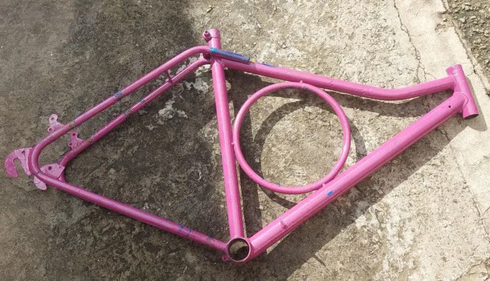 Quadro caloi barra forte bicicleta antiga ñ monark barra circular projeto bike motorizada