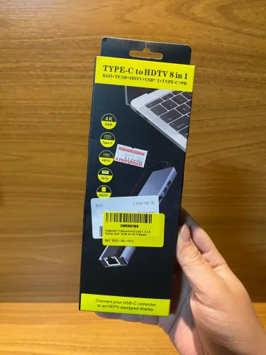 Dock Station USB-C 8 em 1 HDMI 4K RJ45 USB 3.0