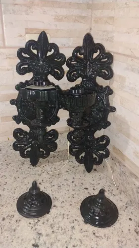 Arandela com luminária e cupula
