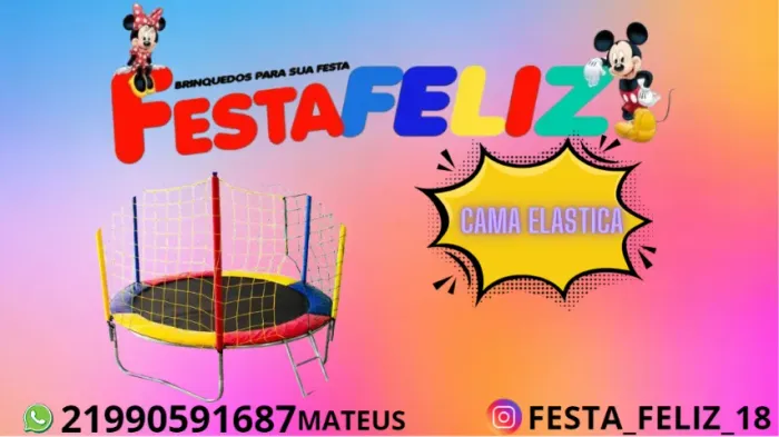 LOCAÇÃO DE CAMA ELÁSTICA, TOTO, PISCINA DE BOLINHA.