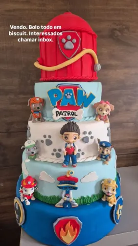 Bolo Patrulha Canina em Biscuit