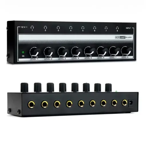 Amplificador de Fone HA 800 8 Canais Banda Igrejas Shows