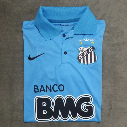Camisa Santos Neymar Retrô Polo Azul 2012