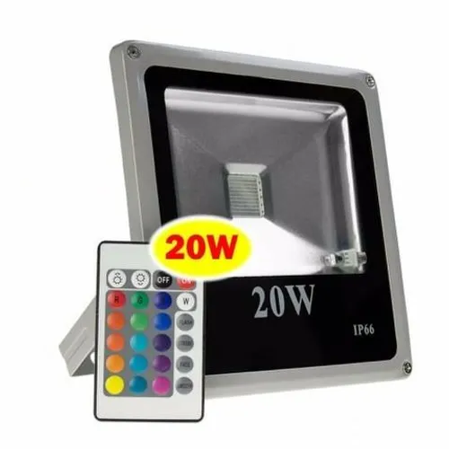 Refletor Led Rgb 20w (16 Cores e 4 Efeitos)