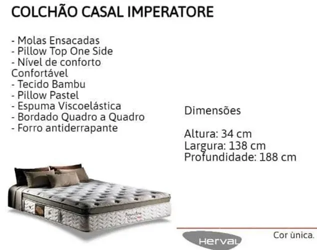 Quarto colchão casal molas Ensacadas 