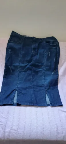 Saia Jeans plus size