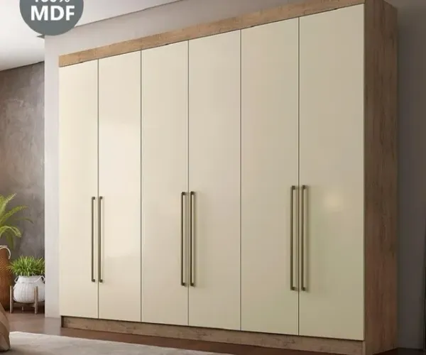 Guarda roupas casal 100% MDF Itaguara Plus 6 Portas - Mega Oferta - Novo