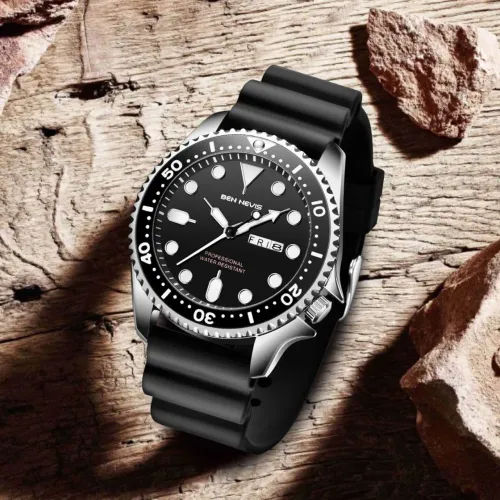 Relógio Ben Névis BN3017 Masculino Preto Silicone