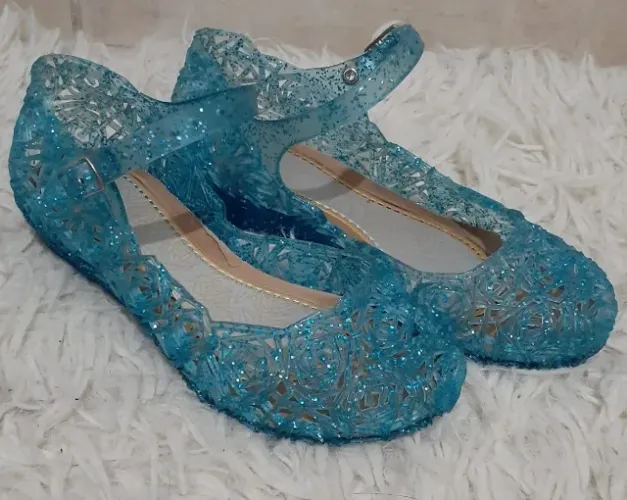 Sapatilha infantil Cristal princesa na cor azul 27/28