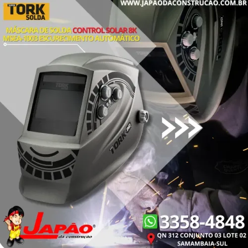 Máscara de Solda Control Solar 8K MSEA-1003 Escurecimento Automático Super Tork