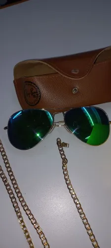 Kit, relogio rolex, óculos ray ban, pulseira e cordão 