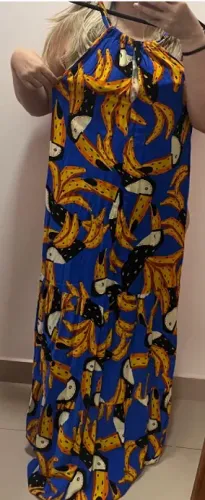 Vestido Longo Algodão Tamanho M Excelente Estado