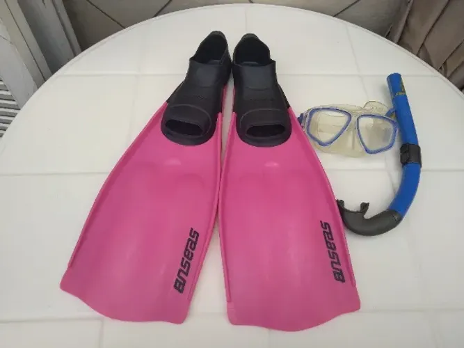 Kit Mergulho Nadadeira Seasub 35/36 Máscara Speedo Snorkel