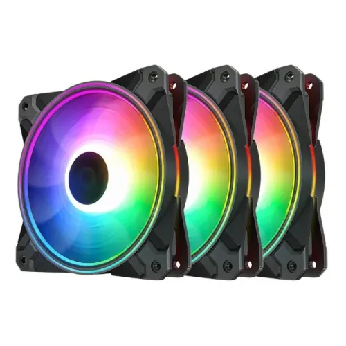 Kit 3 Cooler Fan Deepcool 120mm c/ Controladora e Botão de Controlar - WZetta