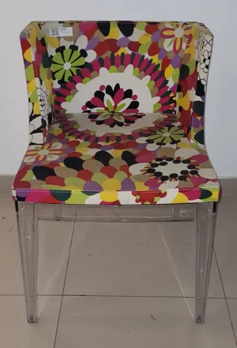 Cadeira de Design Moderno com Estampa Floral