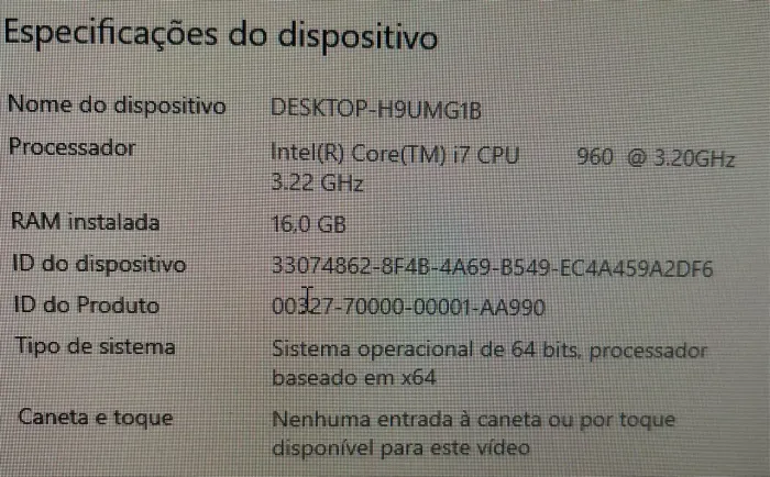 Desktop i7 960