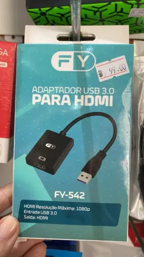 Adaptador Conversor USB 3.0 para HDMI 1080p HD - FY 542 -Loja Coimbra Computadores Entrega