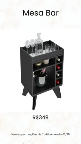 Promoção Mesa Bar Preta - 18/02/25  