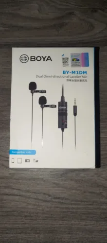 Microfone de lapela duplo BOYA BY-M1DM