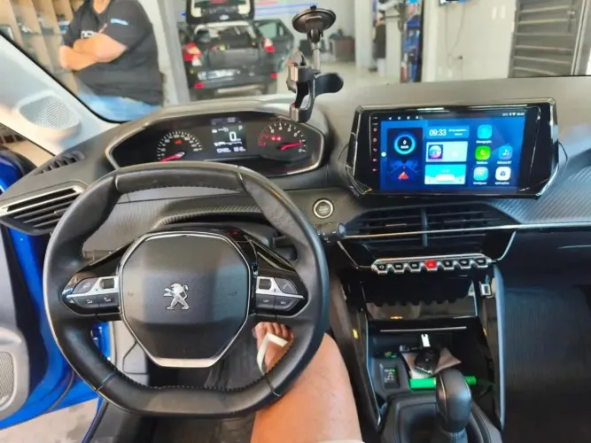 Multimídia Android 9 polegadas Carplay sem fio Android auto Peugeot 208 23 a 25