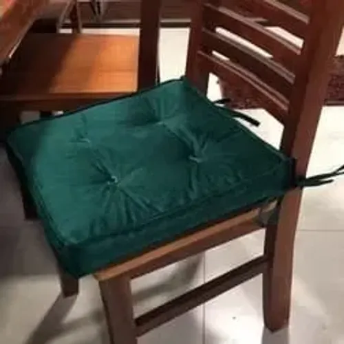 ALMOFADA FUTTON VERDE CONFORTÁVEL E ESTILOSA TAMANHO 28 * 28 CM 