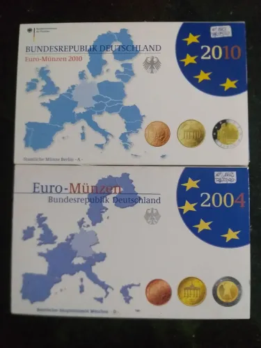 MOEDAS ALEMÃS, EM BLISTER/FOLDER ACRÍLICO, MARCA BUNDESMINISTERIUM DER FINANZEN.