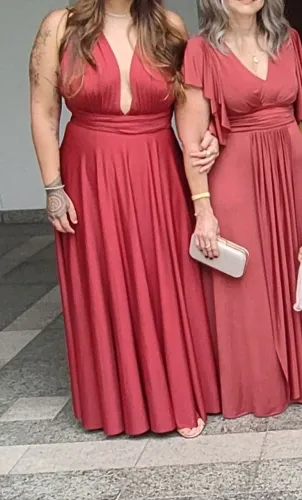 Vestido mil formas terracota