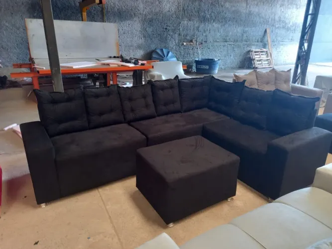 Sofá de Canto Preto - Novo fazemos entrega grátis