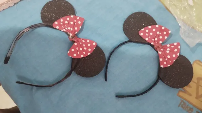 Mãe e filha Faixa de cabelo Minnie para meninas