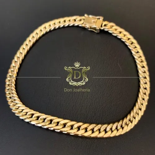 Pulseira Grumet Duplo 10 gramas em Ouro 18K em Promoção!