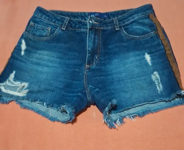 Shorts Jeans Destroyed Feminino