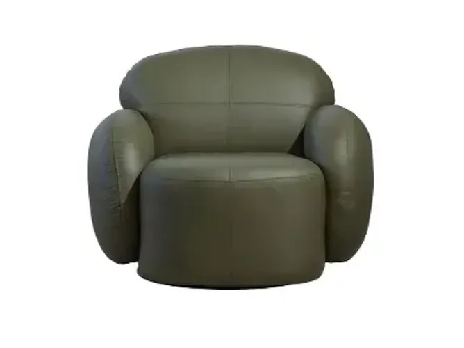 Poltrona Giratória Couro Legítimo ALTO PADRÃO 