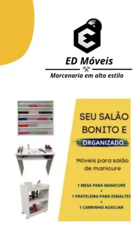Obs!! Peças Novas - Kit de Móveis para Salão de Manicure - ED Móveis