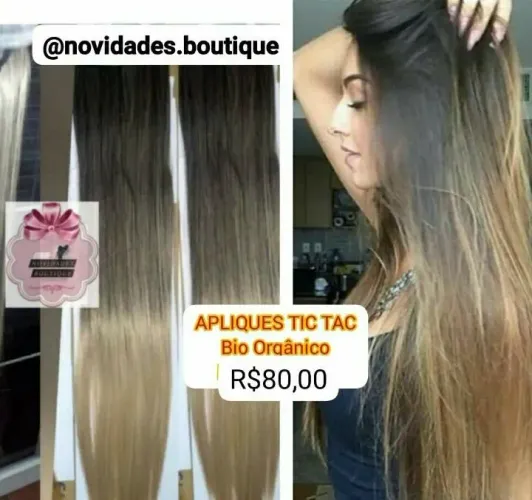 Apliques de cabelo loiro médio ombré hair tic tac - Bio Premium
